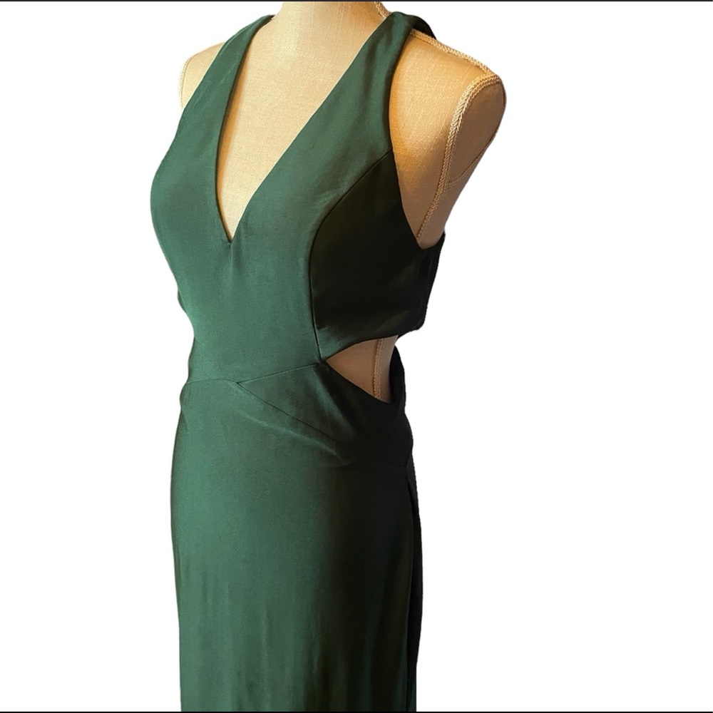 David’s Bridal Juniper Green Long Formal Prom/ Bridesmaid Dress Size 10
